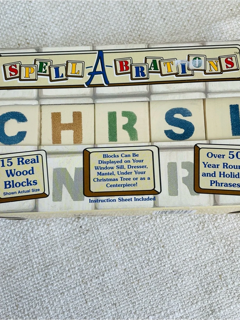 Vintage 90s Wooden Letter Blocks Learning